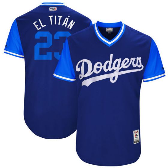 Men Los Angeles Dodgers 23 El TITAN Blue New Rush Limited MLB Jerseys